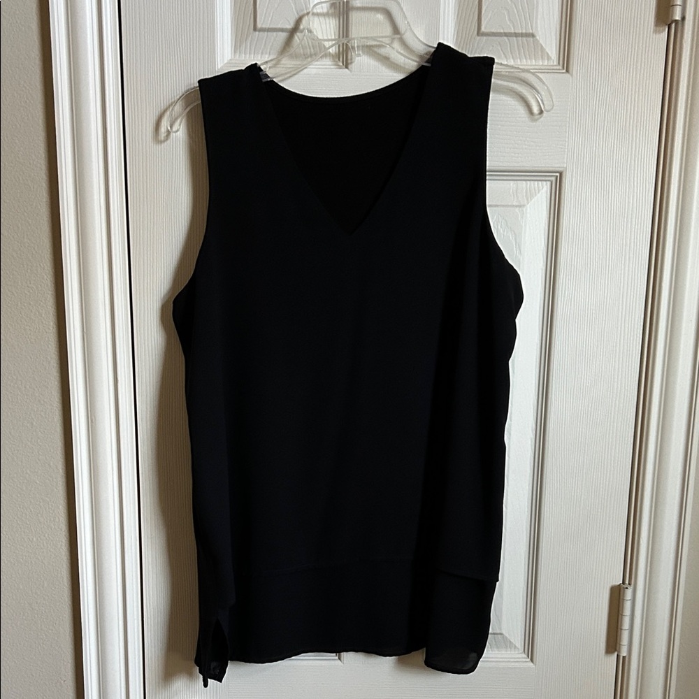 Michael Kors Black V-Neck Tank Top